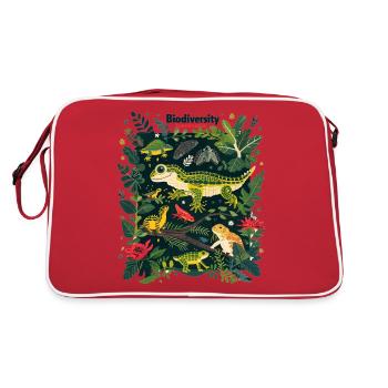 Conservation de la biodiversité Faune tropicale - Sac Retro - rouge/blanc - Dos