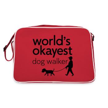 LE PROMENEUR DE CHIENS LE PLUS ACCEPTABLE AU MONDE - Sac Retro - rouge/blanc - Dos