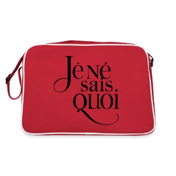 JE NE SAIS QUOI - Retro Tasche - Rot/Weiß - Hinten