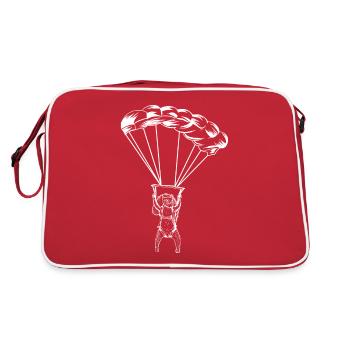 Parachutisme Écureuils Drôle Chipmunks Amoureux des animaux - Sac Retro - rouge/blanc - Dos