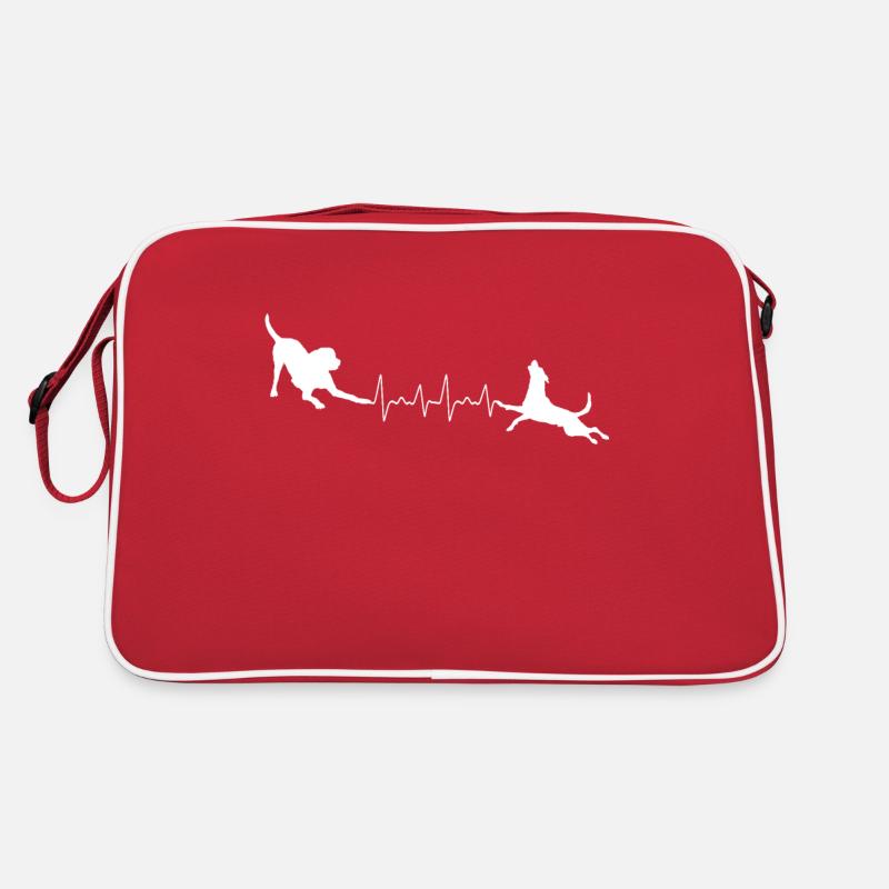 Battement de cœur de chien Labrador Sac Retro
