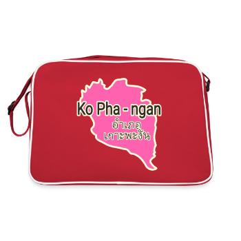 Carte de l’île de Koh Phangan - Sac Retro - rouge/blanc - Dos