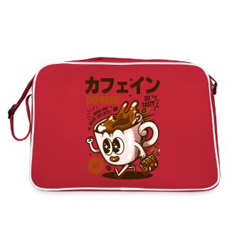 Matin café Rétro cartoon Caféine expresso - Sac Retro - rouge/blanc - Dos
