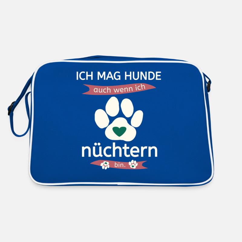 Hunde lovers nüchtern Retro Tasche