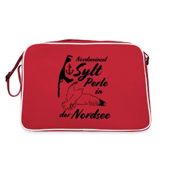 Perle de Sylt en mer du Nord - Sac Retro - rouge/blanc - Dos