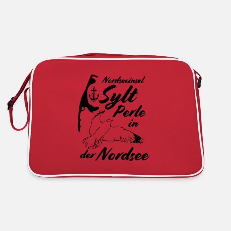 Sylt-Perle in der Nordsee Retro Tasche