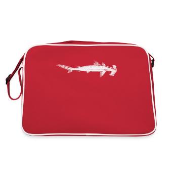 Créature requin à tête de marteau - Deep Sea Ocean Life - Sac Retro - rouge/blanc - Dos