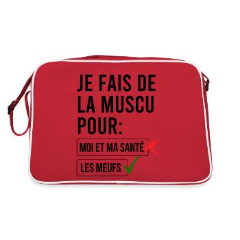 I do weight training for the girls - Retro Bag - red/white - Back