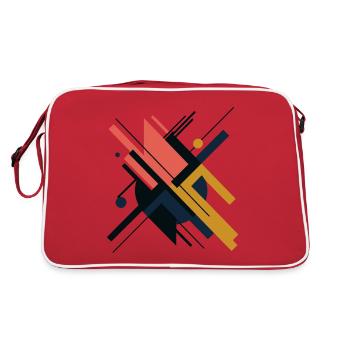 ABSTRAKTE KUNST - Retro Tasche - Rot/Weiß - Hinten