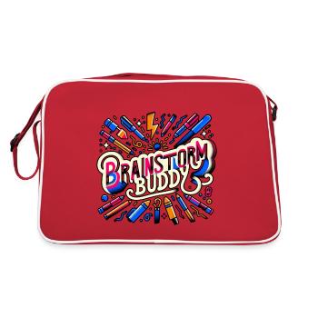 Brainstormy Buddy 10 - Sac Retro - rouge/blanc - Dos