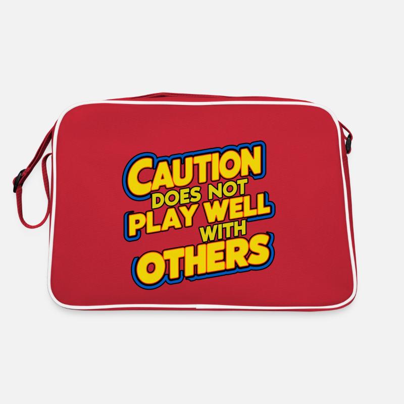 Caution Does Not Play Well With Others 93 Retro Bag
