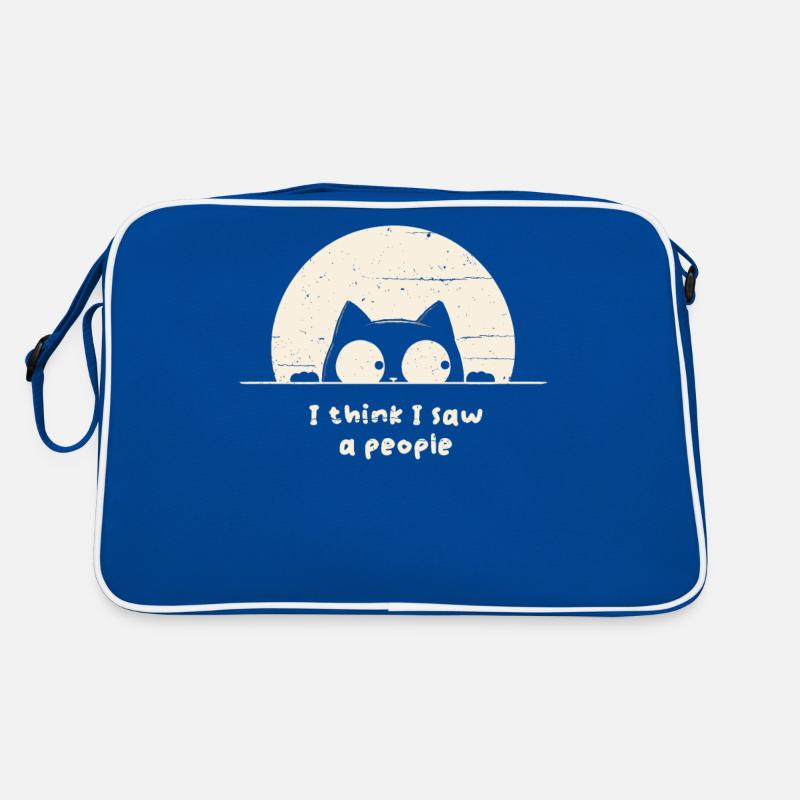 Je crois que j’ai vu un peuple. Chat mignon. Sac Retro