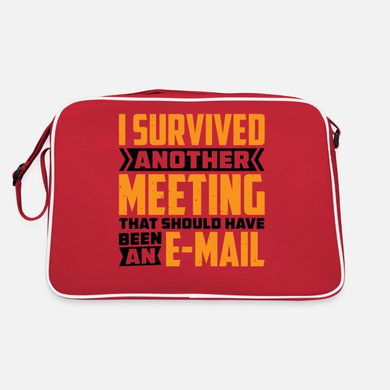I Survived Another Meeting 82 Retro Tasche