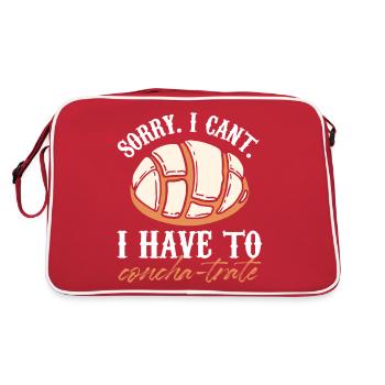 Sorry I Can't I Have To Concha-Trate Mexican Shell - Retro Bag - red/white - Back