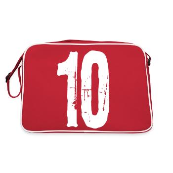 Numéro 10 ! Capitaine ! - Sac Retro - rouge/blanc - Dos