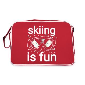 Ski pour les enfants. Le ski, c’est amusant - Sac Retro - rouge/blanc - Dos