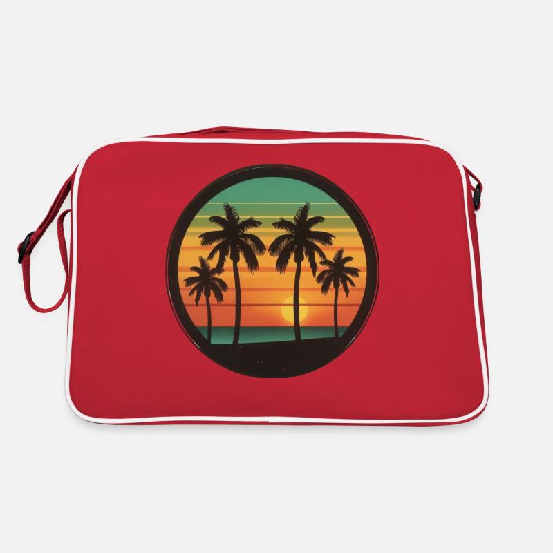 Sunset Palms Silhouette Rétro 80's Vintage Extérieur Sac Retro
