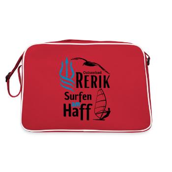 Rerik surf dans la station balnéaire de la mer Baltique Rerik-Salzhaff - Sac Retro - rouge/blanc - Dos