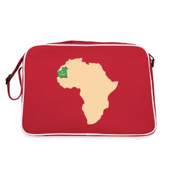 Carte africaine avec drapeau mauritanien - Sac Retro - rouge/blanc - Dos