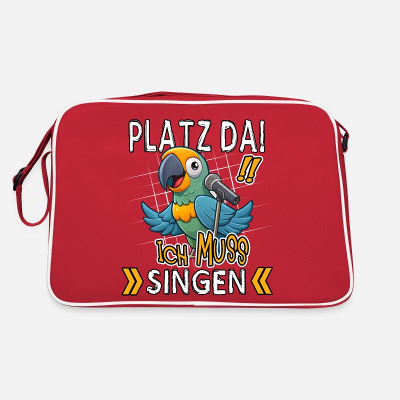 Make room! I gotta sing funny parrot Retro Bag
