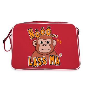 Non... Que Ma' Funny Monkey Design - Sac Retro - rouge/blanc - Dos