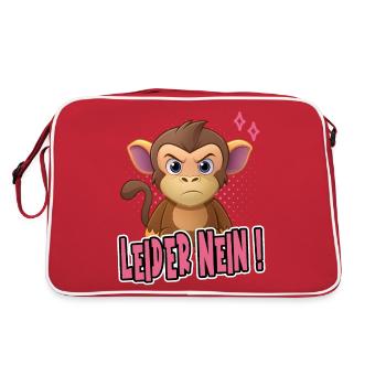 Unfortunately no funny monkey design - Retro Bag - red/white - Back