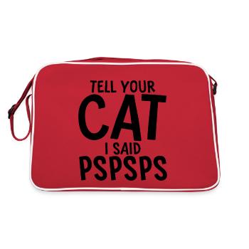 Dites à votre chat que j’ai dit psspsps 5 - Sac Retro - rouge/blanc - Dos