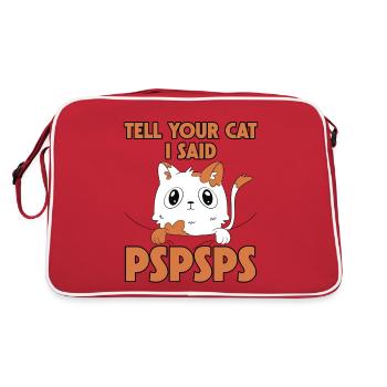 Dites à votre chat que j’ai dit psspsps 6 - Sac Retro - rouge/blanc - Dos