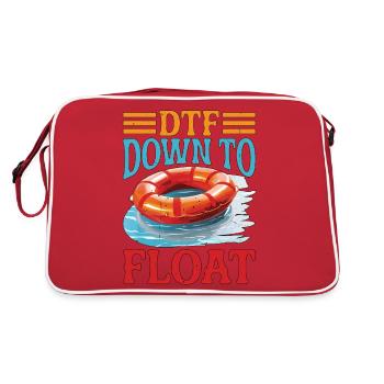 DTF Down To Float - Retro Tasche - Rot/Weiß - Hinten