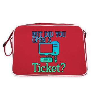 But Did You Open A Ticket 4 - Retro Tasche - Rot/Weiß - Hinten