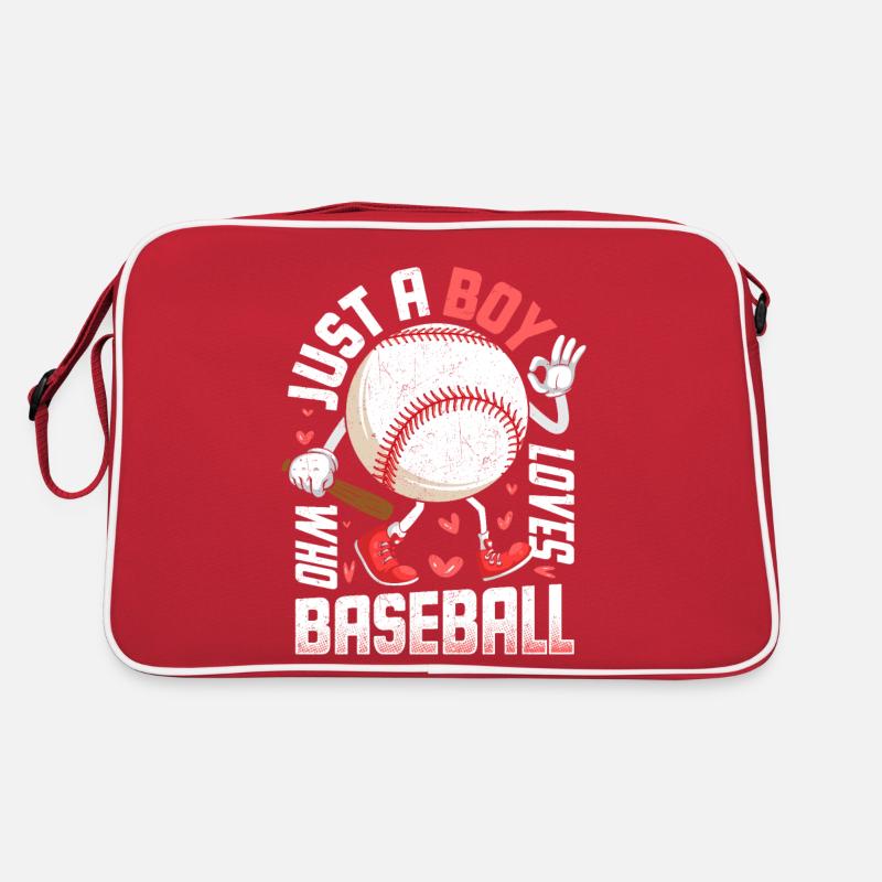 Lustig, nur ein Junge, der Baseball-amerikanischen Retro Tasche
