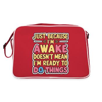 Ce n’est pas parce que je suis éveillé que je suis prêt 16 - Sac Retro - rouge/blanc - Dos