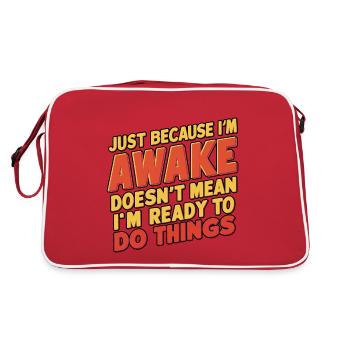 Ce n’est pas parce que je suis éveillé que je suis prêt 19 - Sac Retro - rouge/blanc - Dos