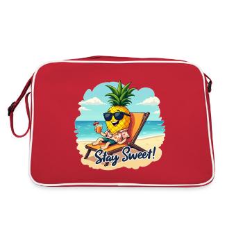PINEAPPLE - Retro Bag - red/white - Back