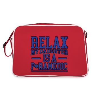 Relax My Daughter Is A Paramedic 2 - Sac Retro - rouge/blanc - Dos