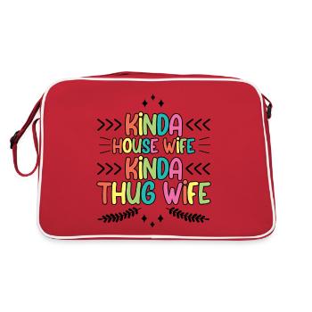 Kinda House Wife Kinda Thug Wife 4 - Retro Bag - red/white - Back