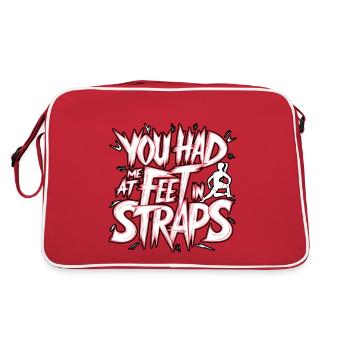You Had Me At Feet In Straps 55 - Retro Bag - red/white - Back