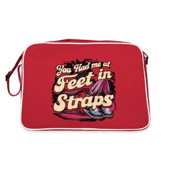 You Had Me At Feet In Straps 58 - Retro Bag - red/white - Back