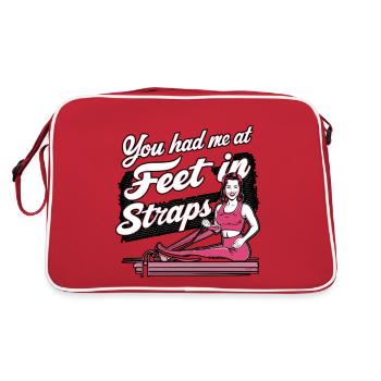 You Had Me At Feet In Straps 60 - Retro Bag - red/white - Back