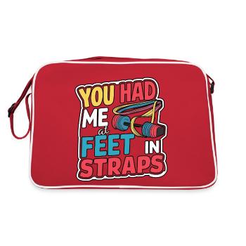You Had Me At Feet In Straps 57 - Retro Tasche - Rot/Weiß - Hinten