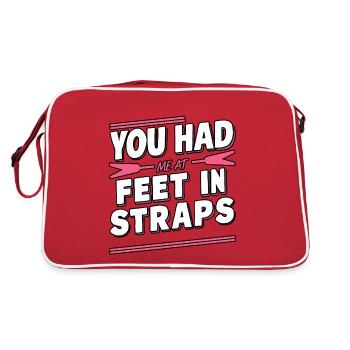 You Had Me At Feet In Straps 62 - Retro Bag - red/white - Back