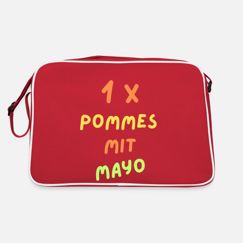 Pommes mit Mayo Retro Tasche