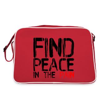 Find Peace In The Pain 4 - Retro Bag - red/white - Back