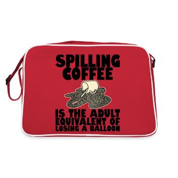Spilling Coffee Is Like Losing A Balloon4 - Retro Bag - red/white - Back