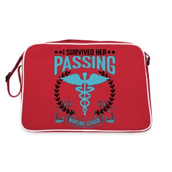 J’ai survécu à son décès École d’infirmières 23 - Sac Retro - rouge/blanc - Dos