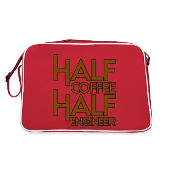 Half Coffee Half Engineer 3 - Retro Bag - red/white - Back