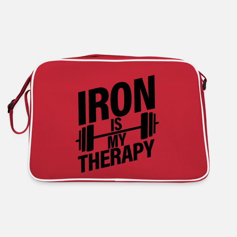 Iron Is My Therapy Retro Tasche