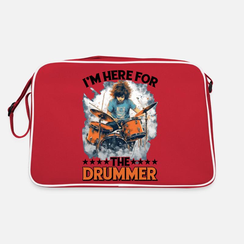 I'm Here For The Drummer 10 Retro Tasche