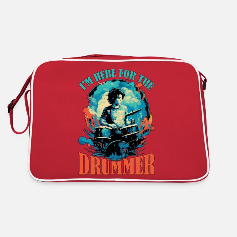 I'm Here For The Drummer 9 Retro Tasche