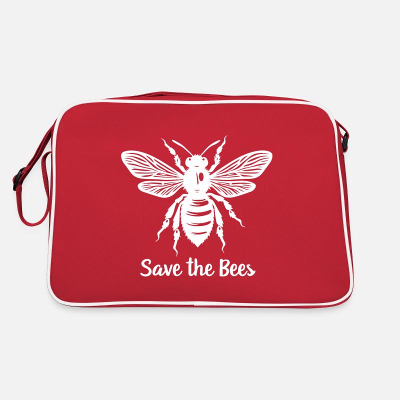 SAUVEZ LES ABEILLES (TEXTE EN CLAIR) Sac Retro